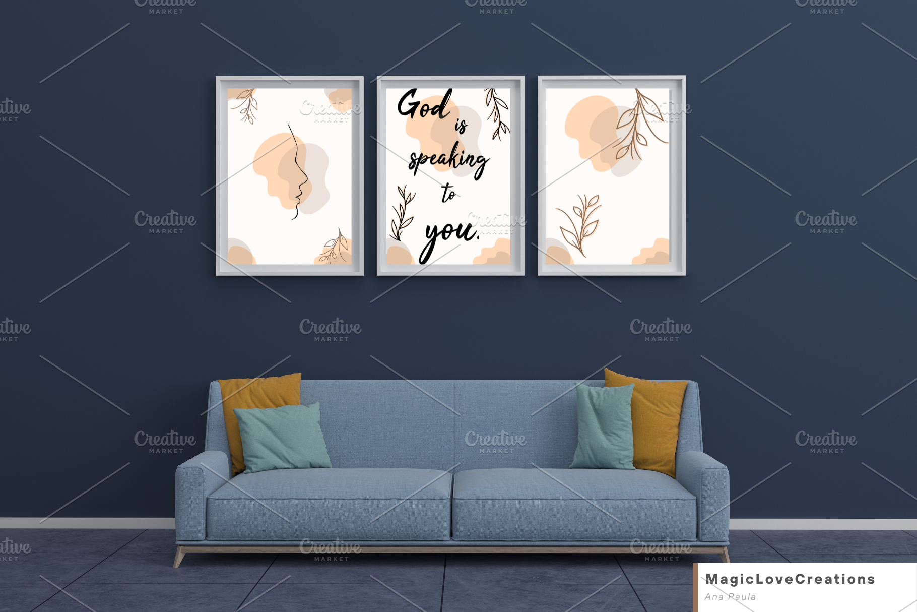 Positive Mind Printable Wall Art Poster Templates Creative Market