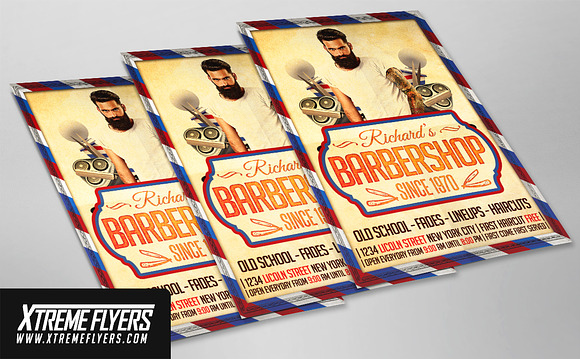 Barbershop Flyer Template PSD Download - XtremeFlyers