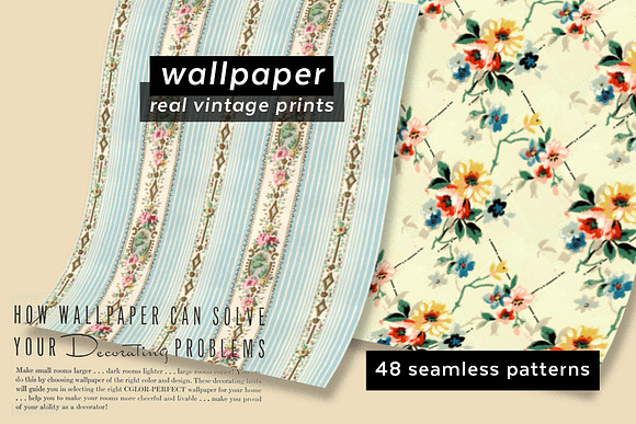 Vintage Wallpaper Patterns Pre Designed Photoshop Graphics Creative Market