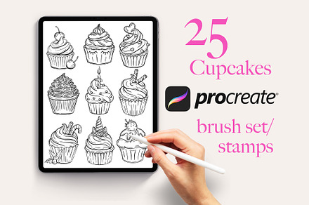 Cake & Frosting Procreate Brush Set Personal and Commercial Use 