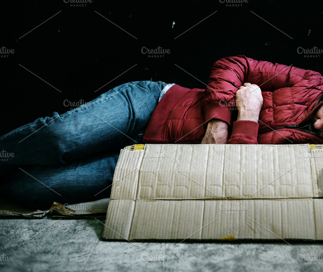 Homeless Sleeping On A Street Containing Homeless Person And Sleeping High Quality People Images Creative Market