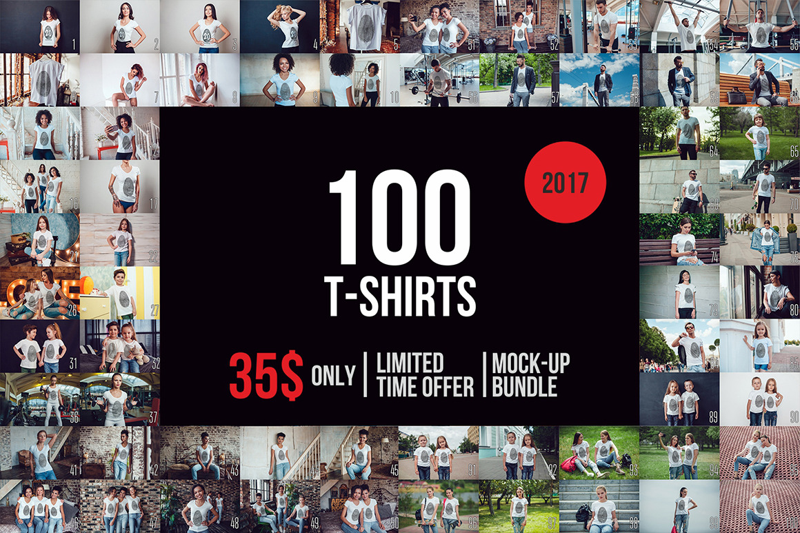 Download 100 T Shirt Mock Up Bundle 2017 Creative Photoshop Templates Creative Market