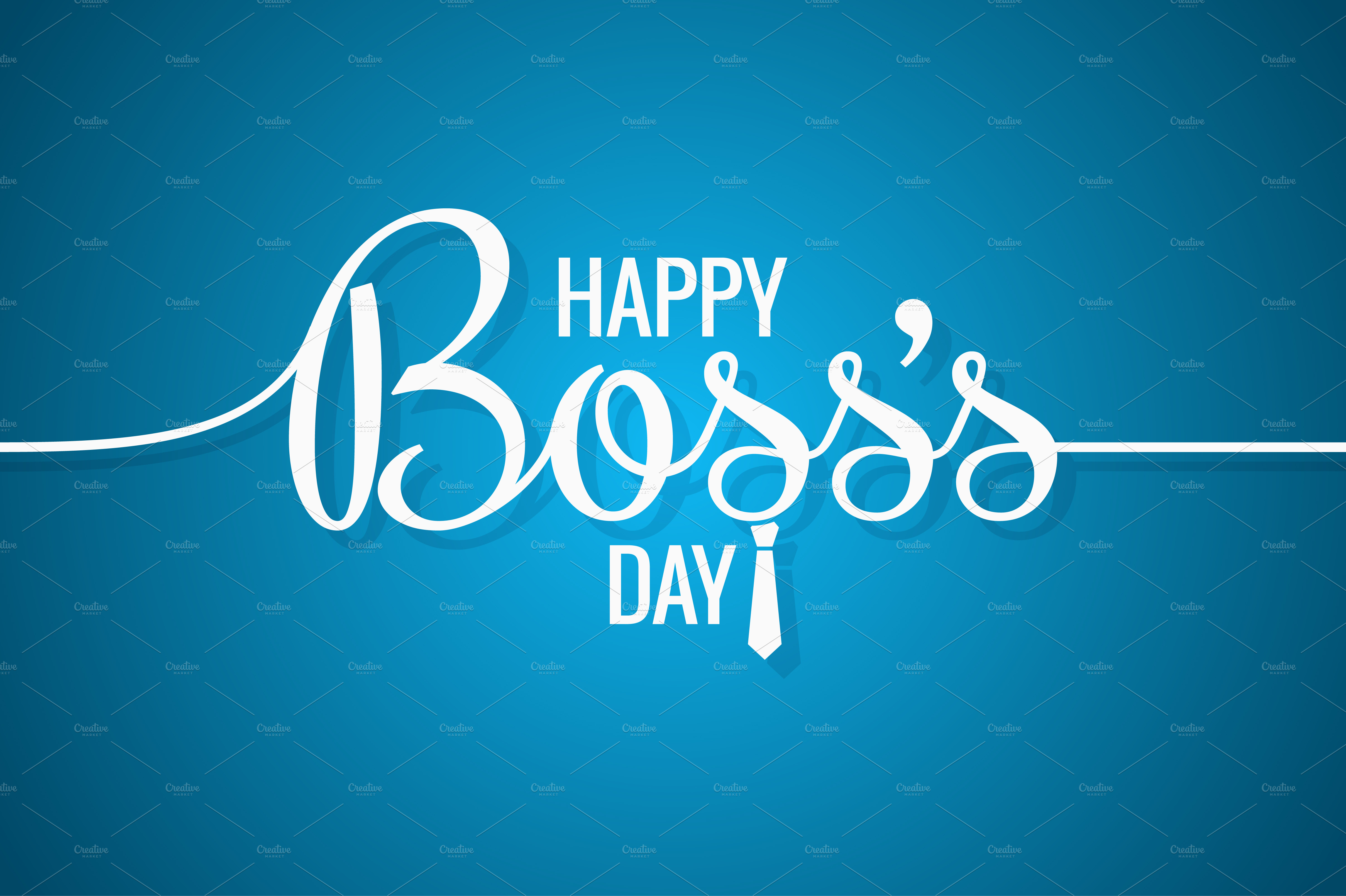 boss day logo line concept | Decorative Illustrations ~ Creative Market