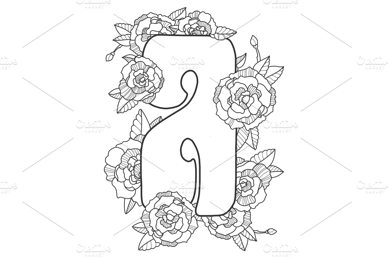 Letter A coloring book vector illustration | Pre-Designed Illustrator