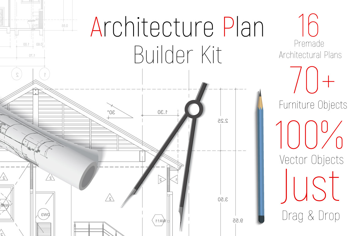 Architecture Floor Plan ToolKit | Pre-Designed Illustrator Graphics