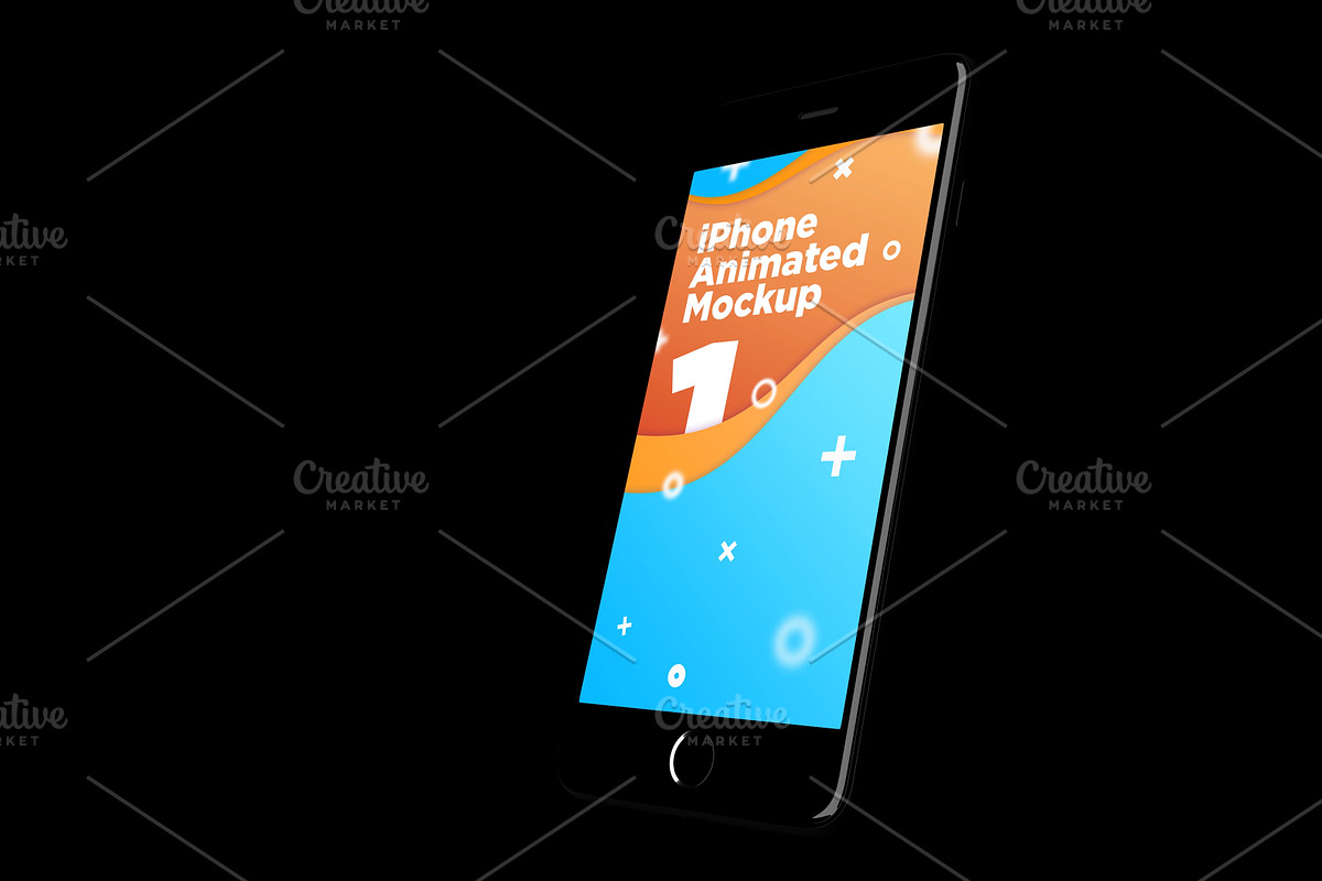 Download iPhone Animated MockUps | Creative Photoshop Templates ~ Creative Market