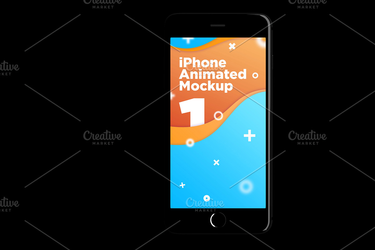 Download iPhone Animated MockUps | Creative Photoshop Templates ~ Creative Market