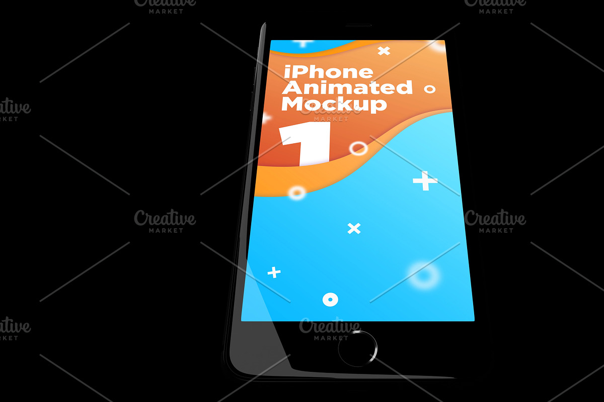 Download iPhone Animated MockUps | Creative Photoshop Templates ~ Creative Market