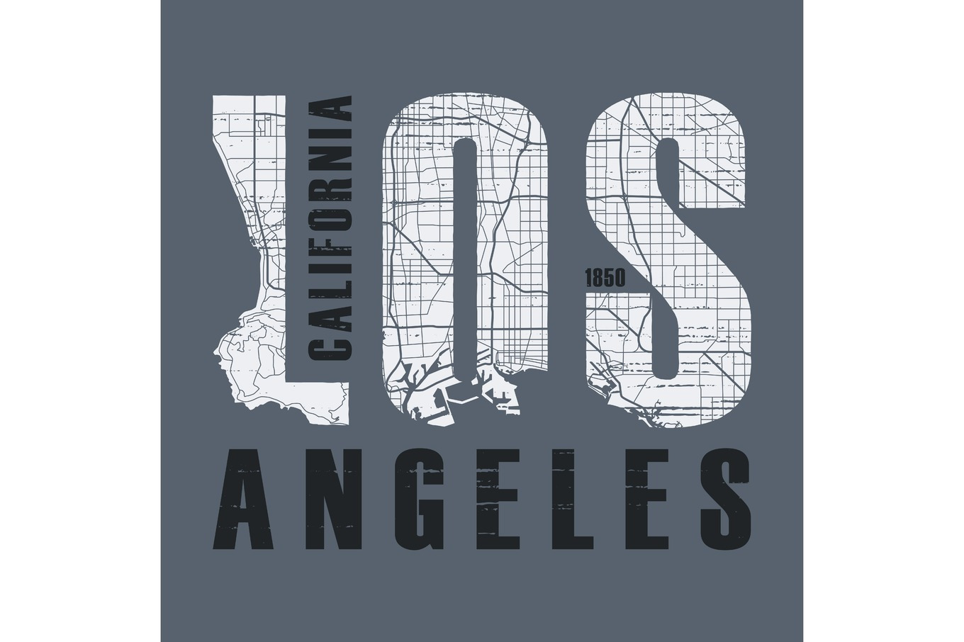 Los angeles graphic t-shirt design tee print Vector Image