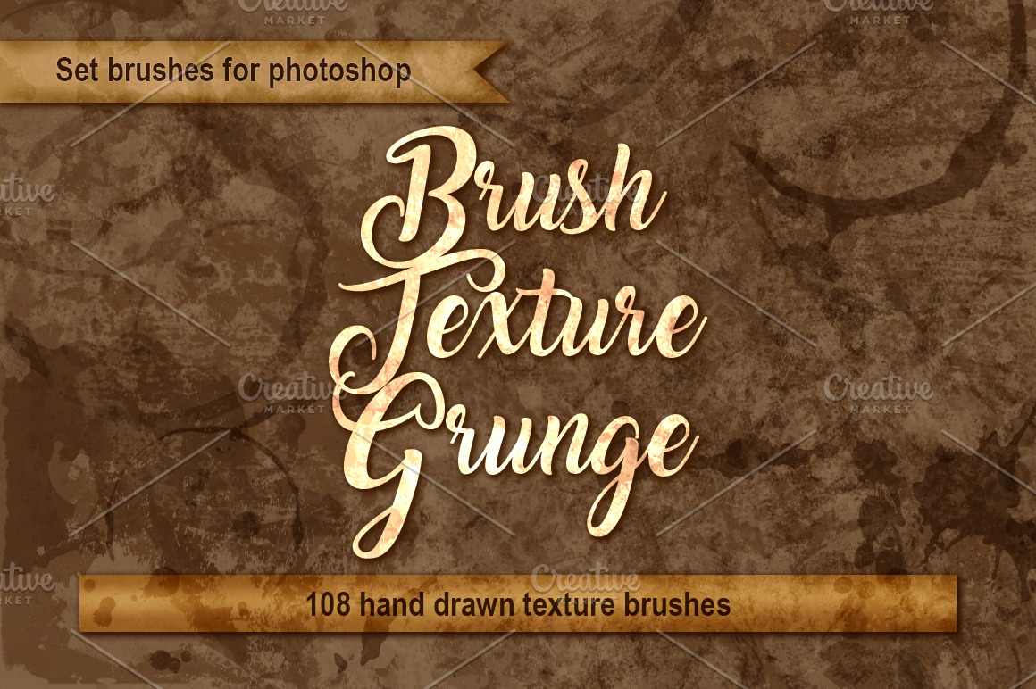 Set brushes grunge for photoshop | Brushes ~ Creative Market