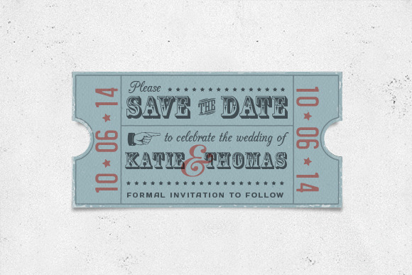 Vintage Save The Date Card Creative Illustrator Templates Creative Market