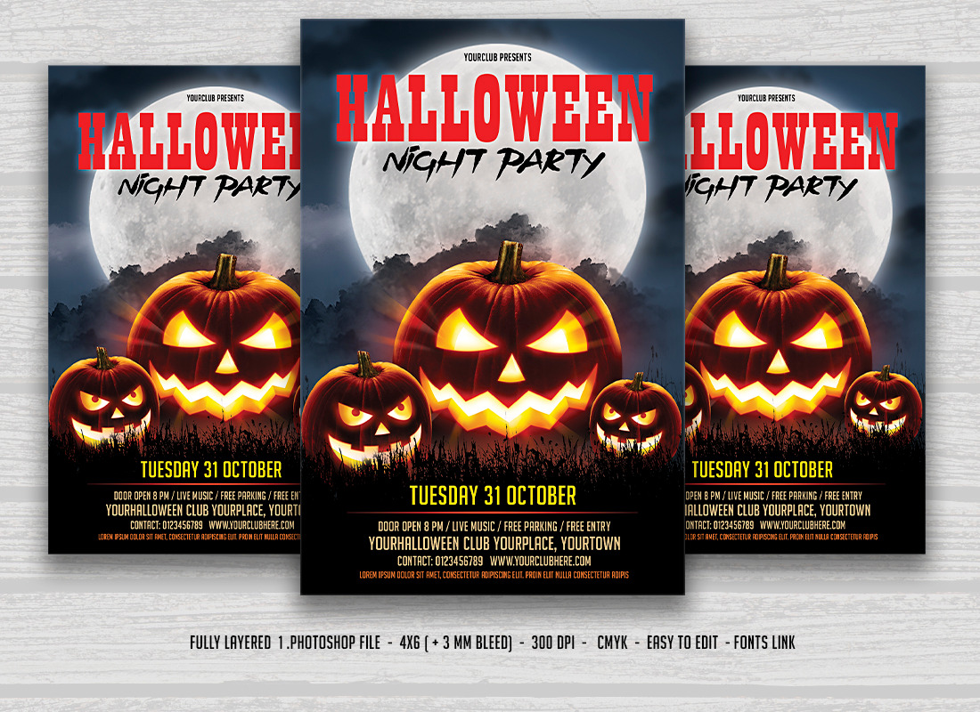 Halloween Party Flyer | Flyer Templates ~ Creative Market