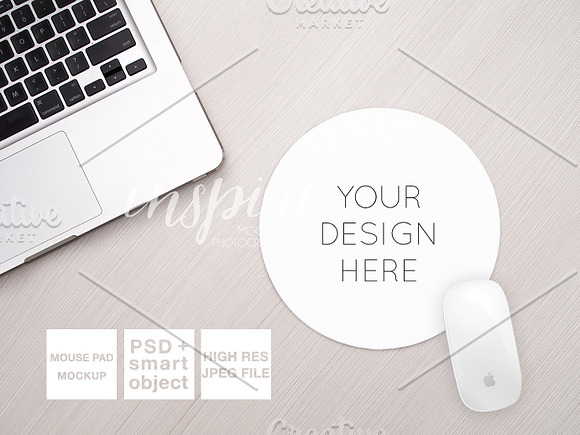 Download Round Mouse Pad Mockup Psd Creative Photoshop Templates Creative Market