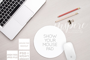 Download Round Mouse Pad Mockup Psd Creative Photoshop Templates Creative Market