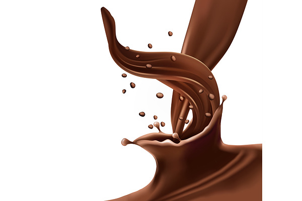 splash of chocolate vector pre designed illustrator graphics creative market splash of chocolate vector