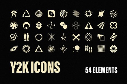 Big Collection Symbol and Objects in Y2k Graphic by Gantan Guntara