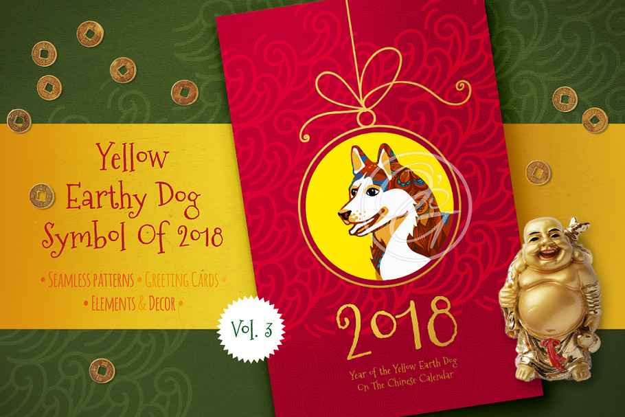 Chinese New Year Cards. Vol.3 | Creative Illustrator Templates