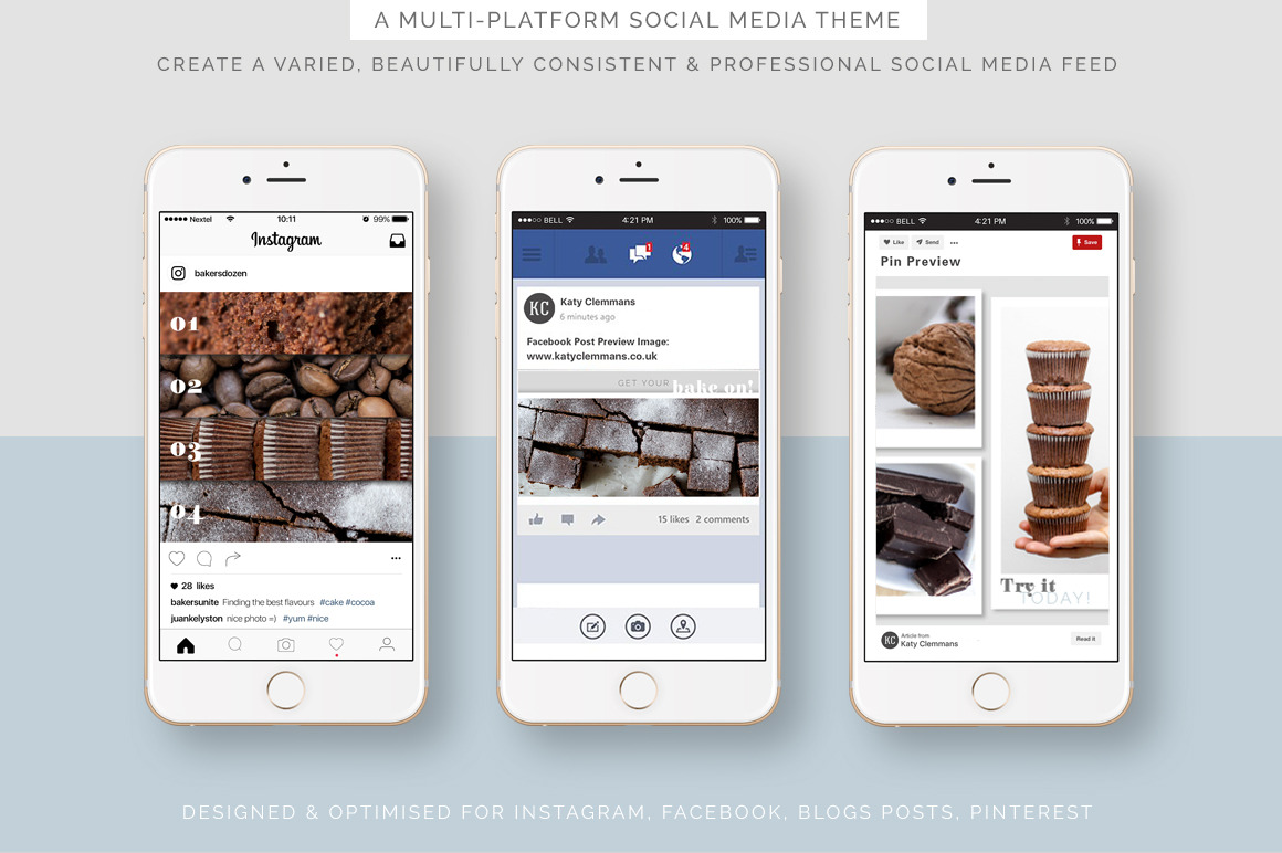 Snapshot Social Media Template pack | Photoshop Templates ~ Creative Market