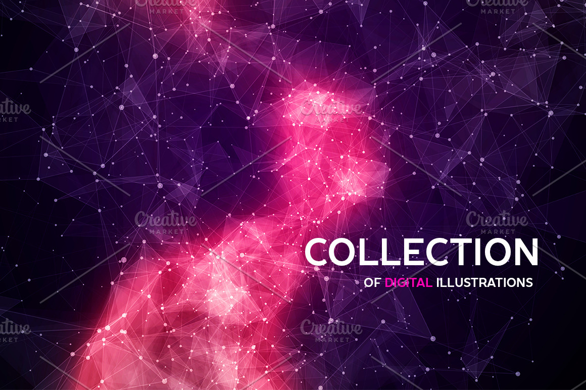 Abstract space backgrounds | Custom-Designed Illustrations ~ Creative Market