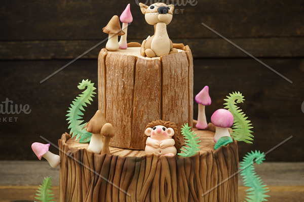 Enchanted forest cake featuring cake, woodland, and forest | High