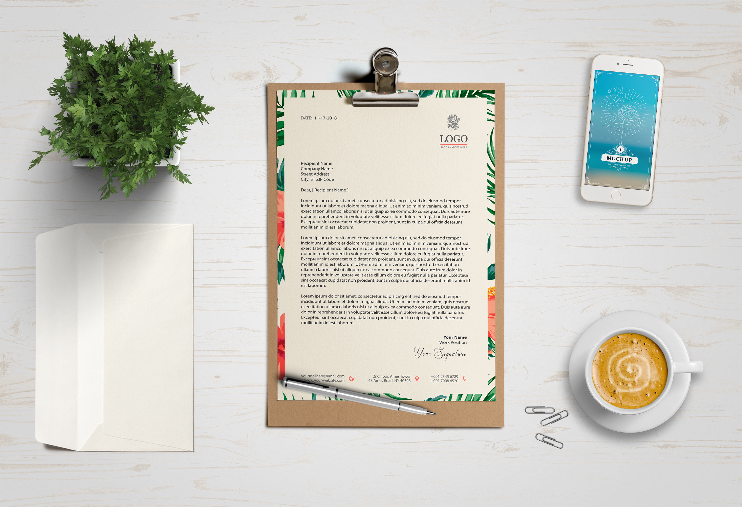 Download A4 One Page Mockup | Creative Photoshop Templates ...