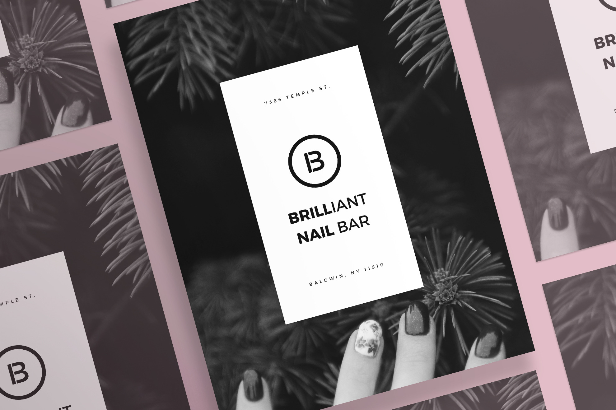 Posters Brilliant Nail Bar Creative Illustrator Templates Creative Market