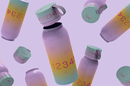 36oz Bottle Tumbler Template Full Wrap Sublimation