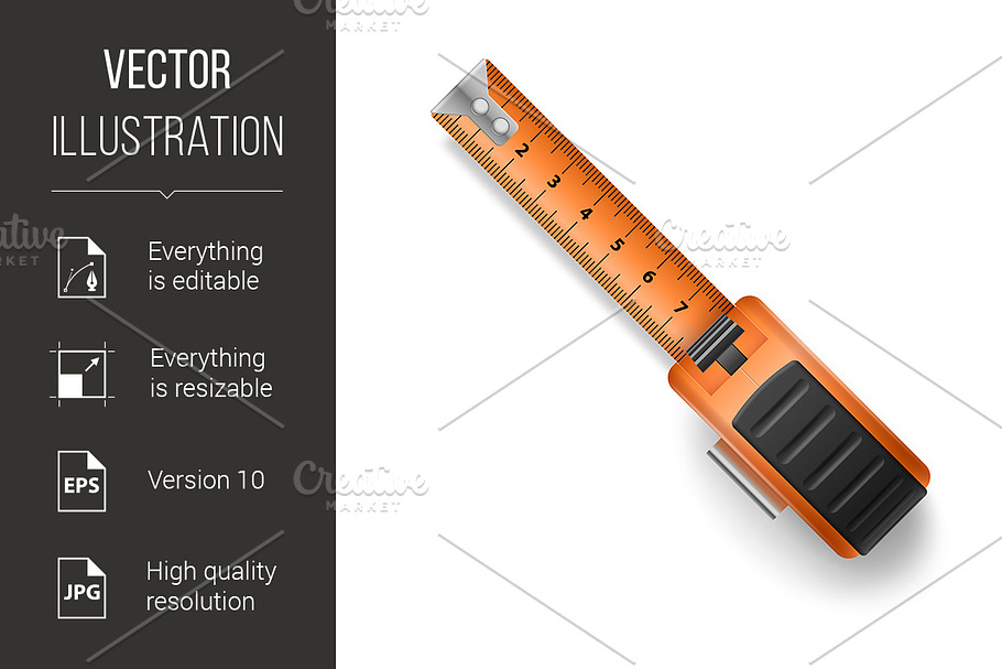 Tape Measure | Pre-Designed Illustrator Graphics ~ Creative Market