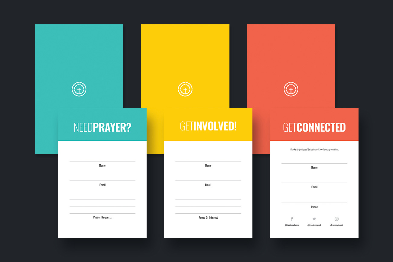 Church Connection Cards Pack With Church Visitor Card Template Word