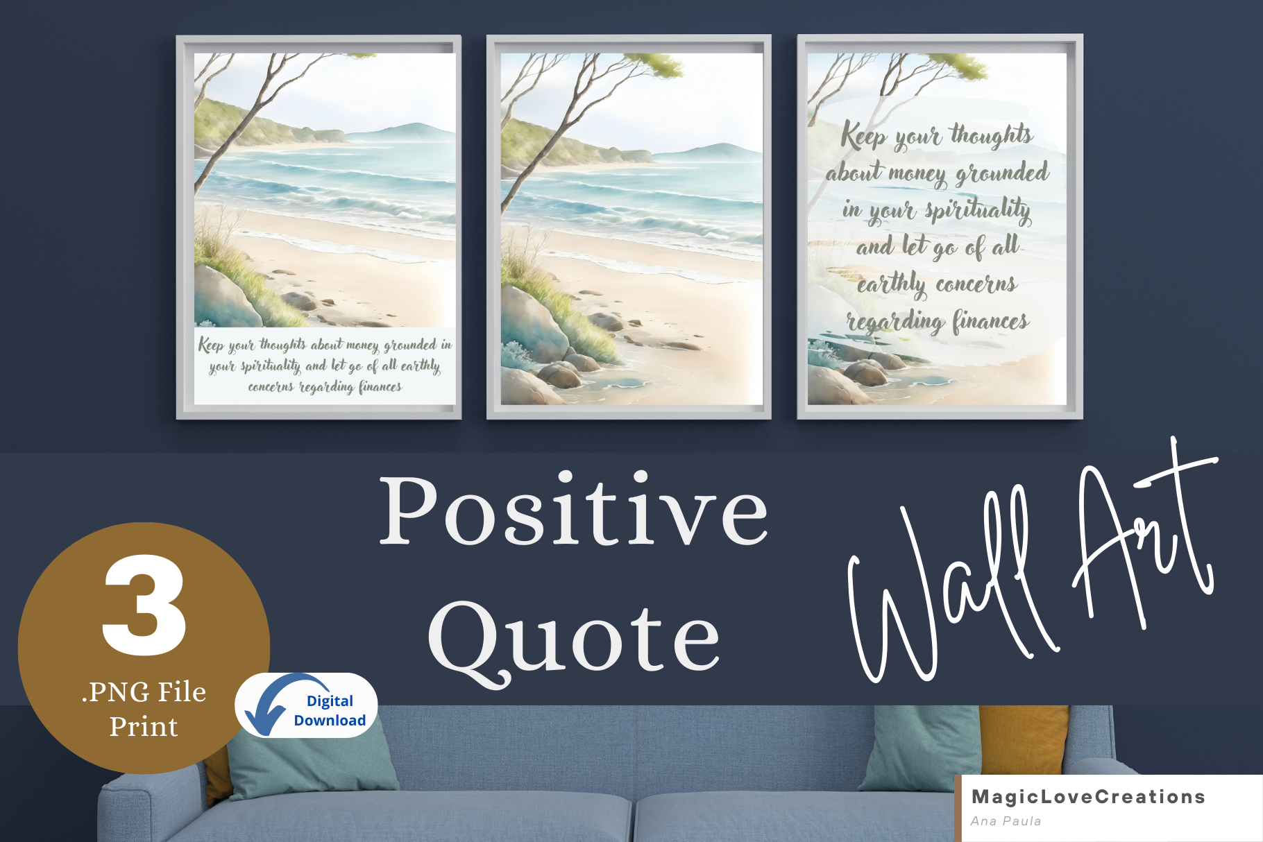 Printable Poster Positive Quotes Art | Poster Templates ~ Creative Market