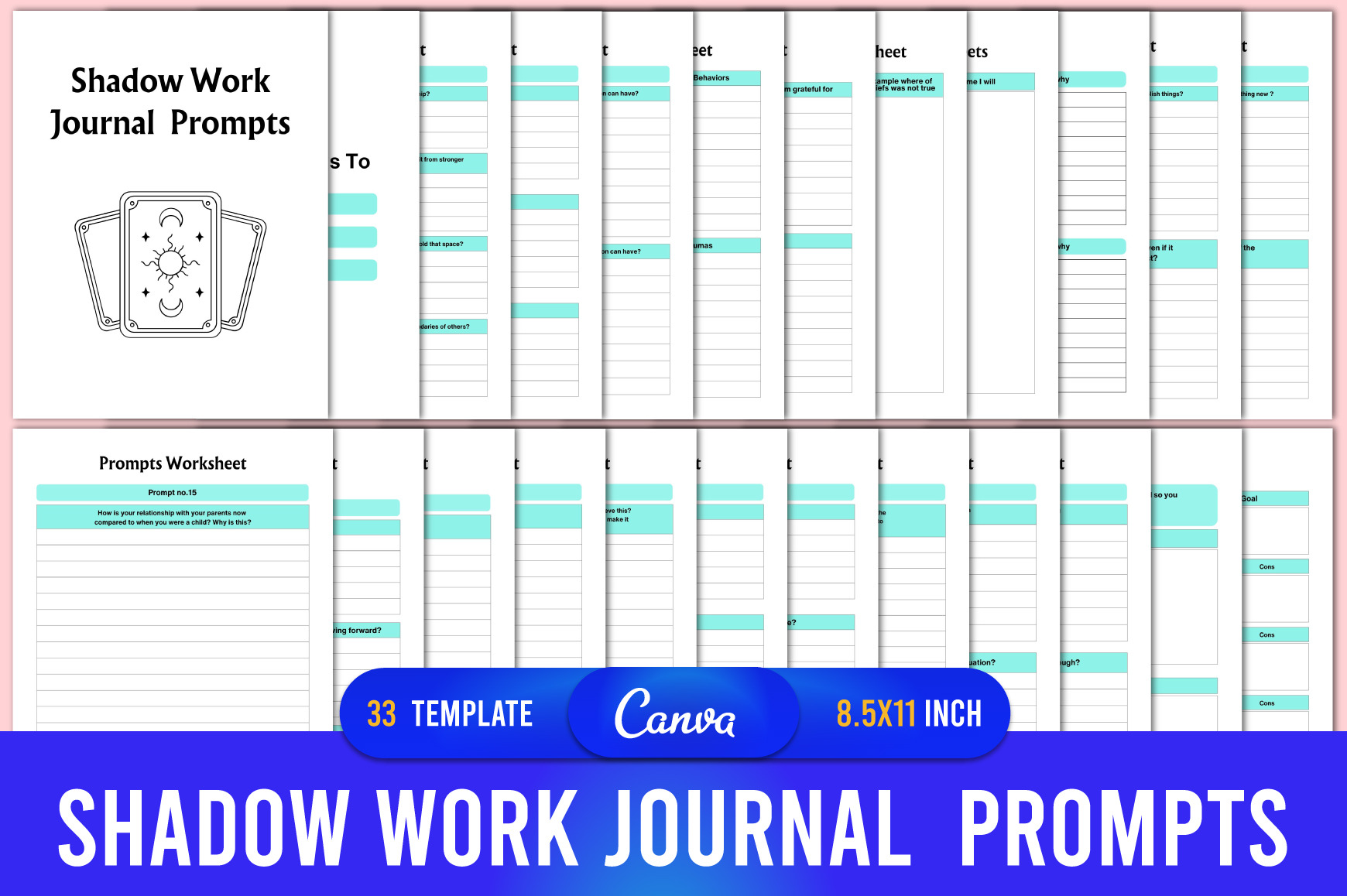 Shadow Work Journal Prompts Canva