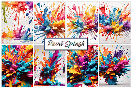 Brush Stains & Strokes collection  Background Graphics ~ Creative