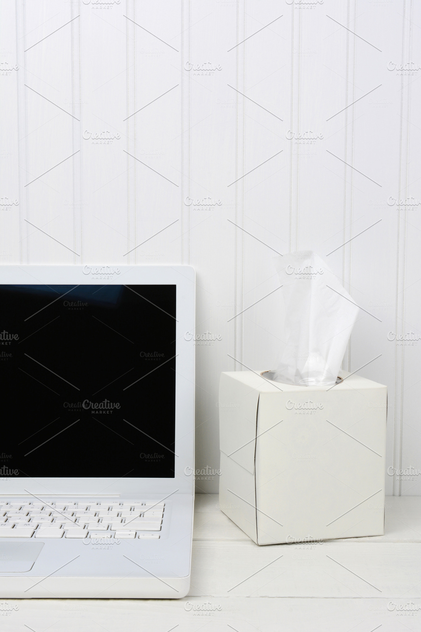 Download White Desk with White Tissue Box | High-Quality Business ...