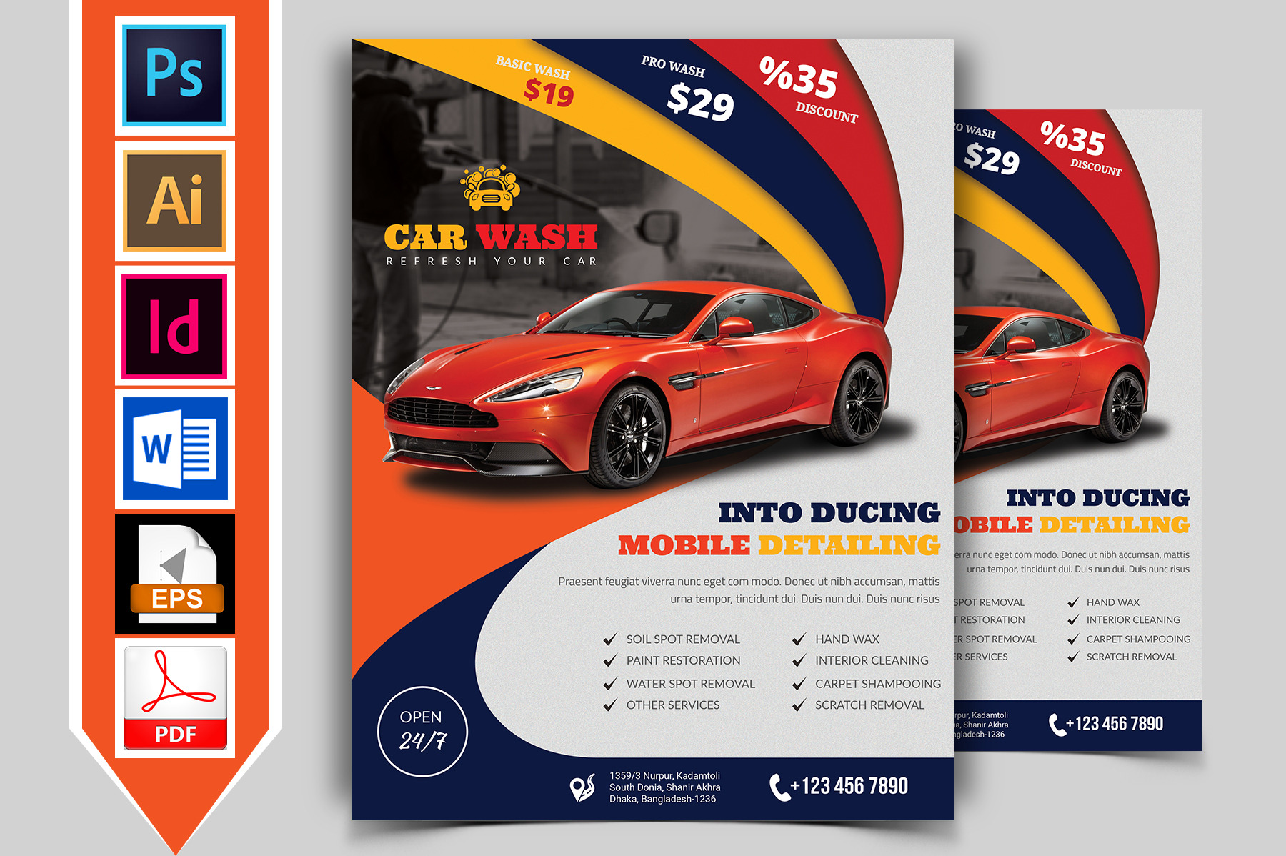 Car Wash Flyer Template Vol-02 | Creative Illustrator Templates