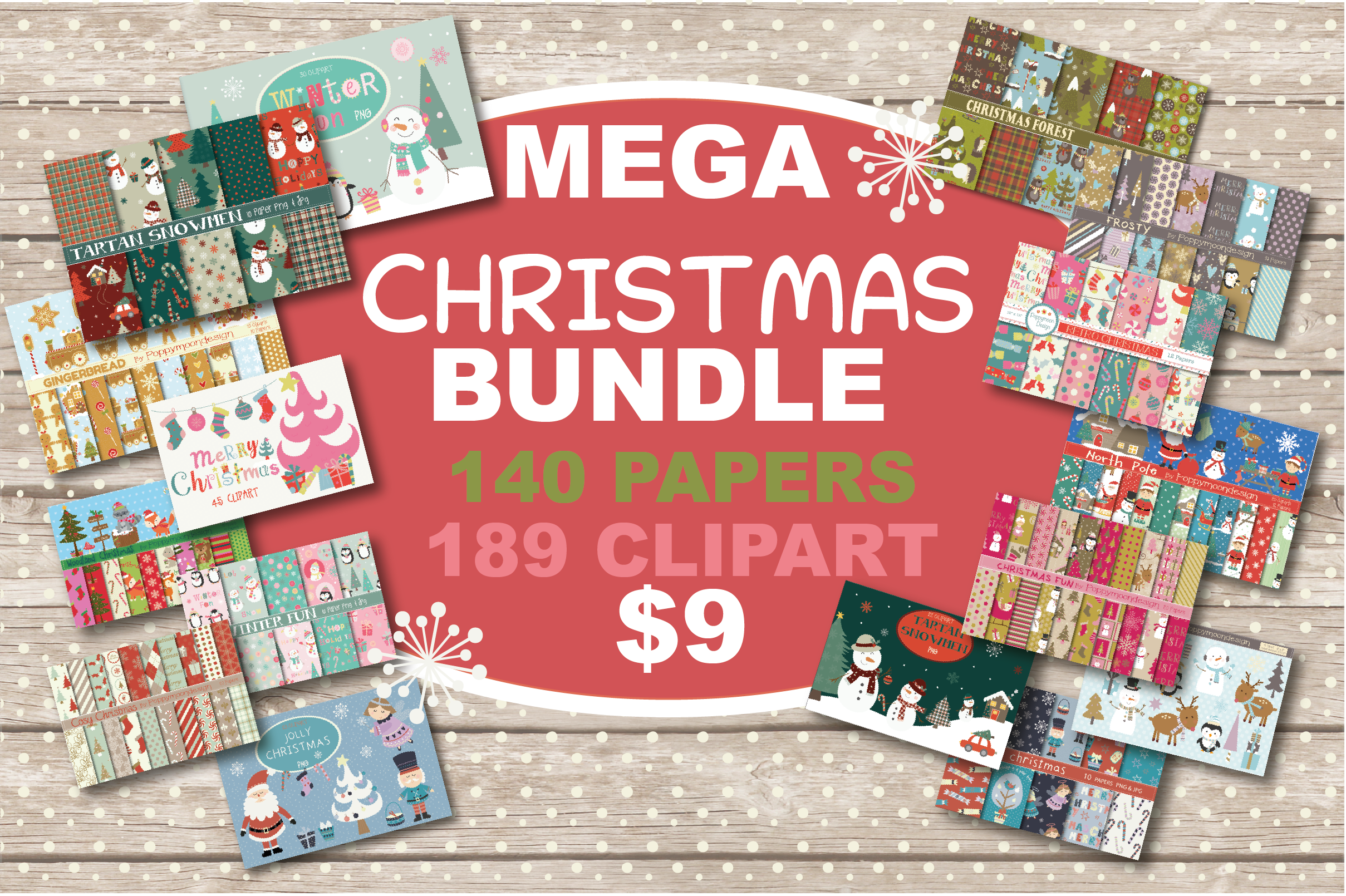 Download Mega Christmas Bundle Pre Designed Photoshop Graphics Creative Market