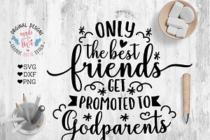 Download Best Friends Promoted To Godparents Pre Designed Illustrator Graphics Creative Market