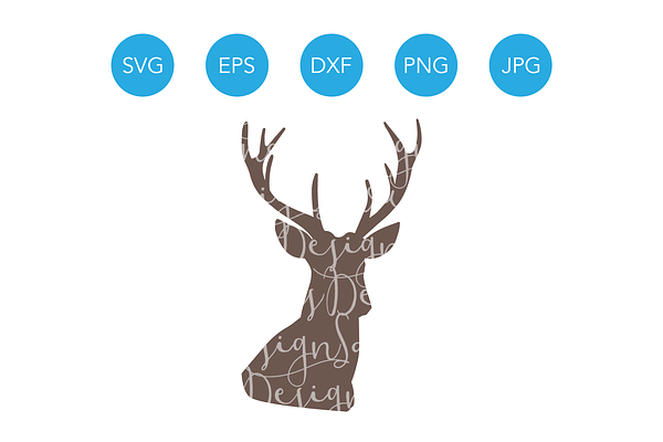 Download Deer Head SVG for Cricut Silhouette | Pre-Designed ...