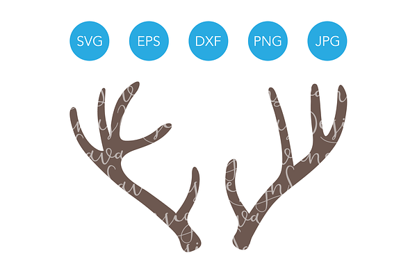 Download Deer Antler Svg Cut File Pre Designed Vector Graphics Creative Market