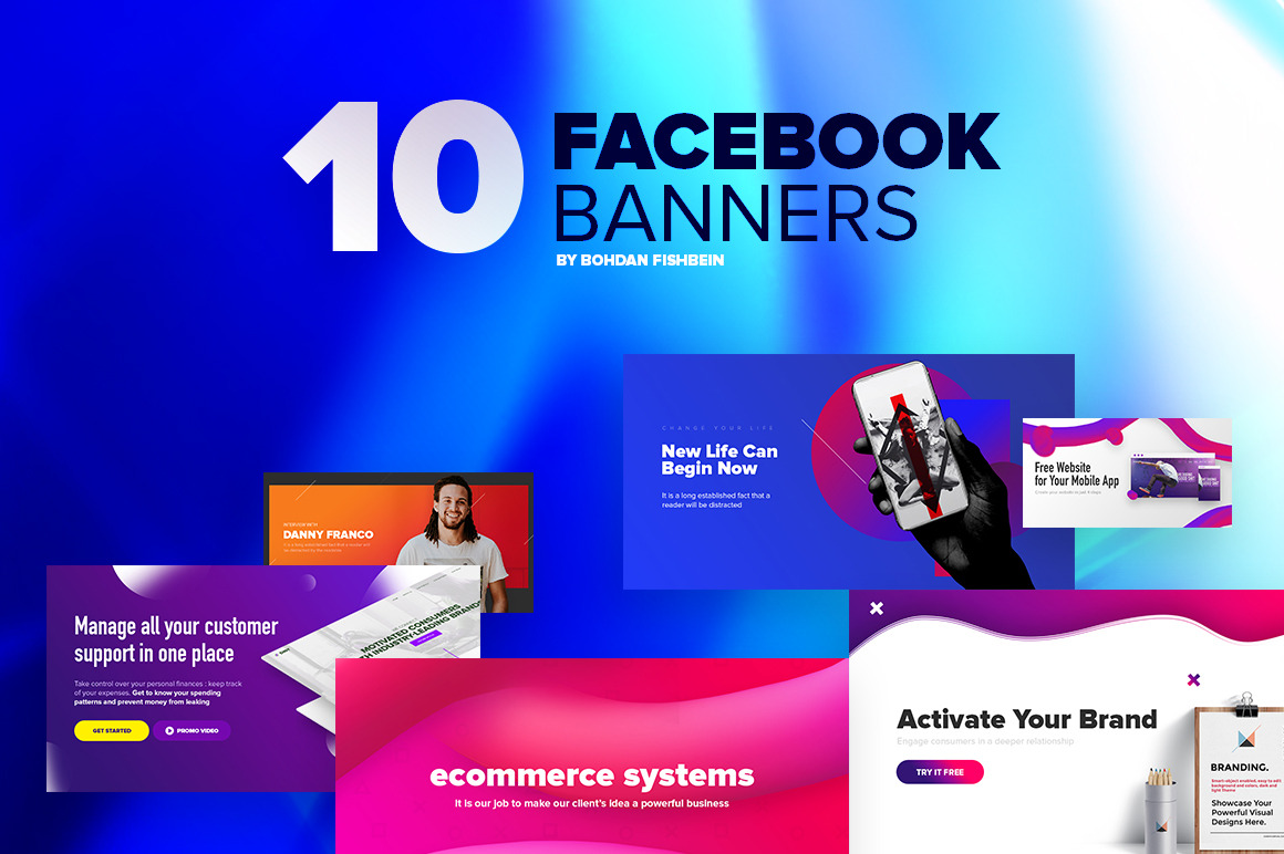 Facebook Post Banners | Social Media Templates ~ Creative Market