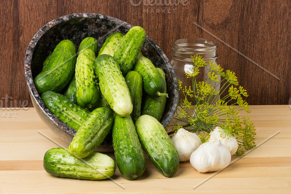 Bowl with pickles and herbs containing food, pickle, and pickles | High ...