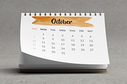 Download A5 Desk Calendar Mock Up Creative Photoshop Templates Creative Market PSD Mockup Templates