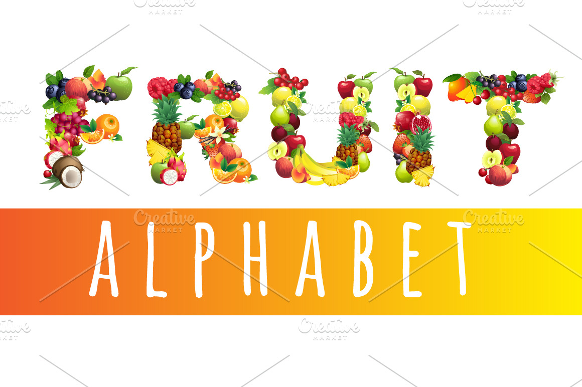 Free Free Fruit Letters Svg 320 SVG PNG EPS DXF File