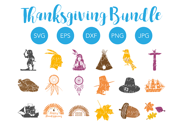 Thanksgiving SVG Bundle Cut Files | Pre-Designed ...