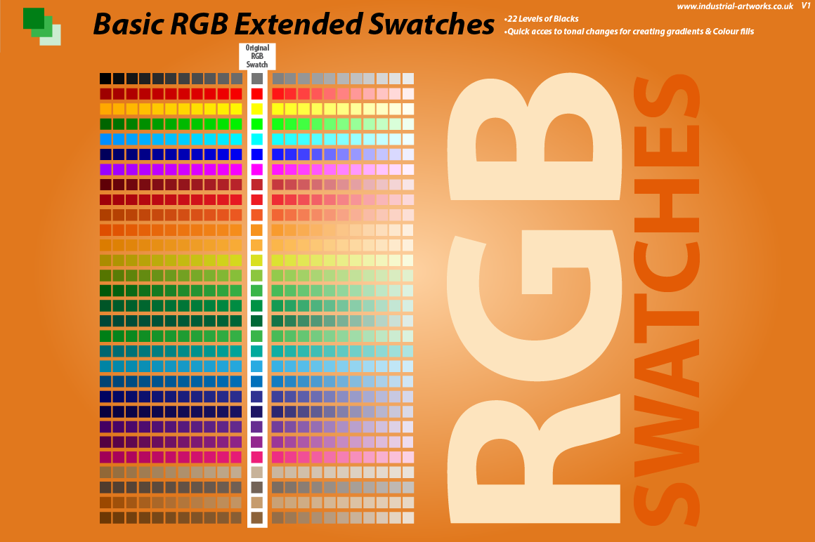 Rgb Extended Swatches Illustrator Unique Illustrator Add Ons Creative Market