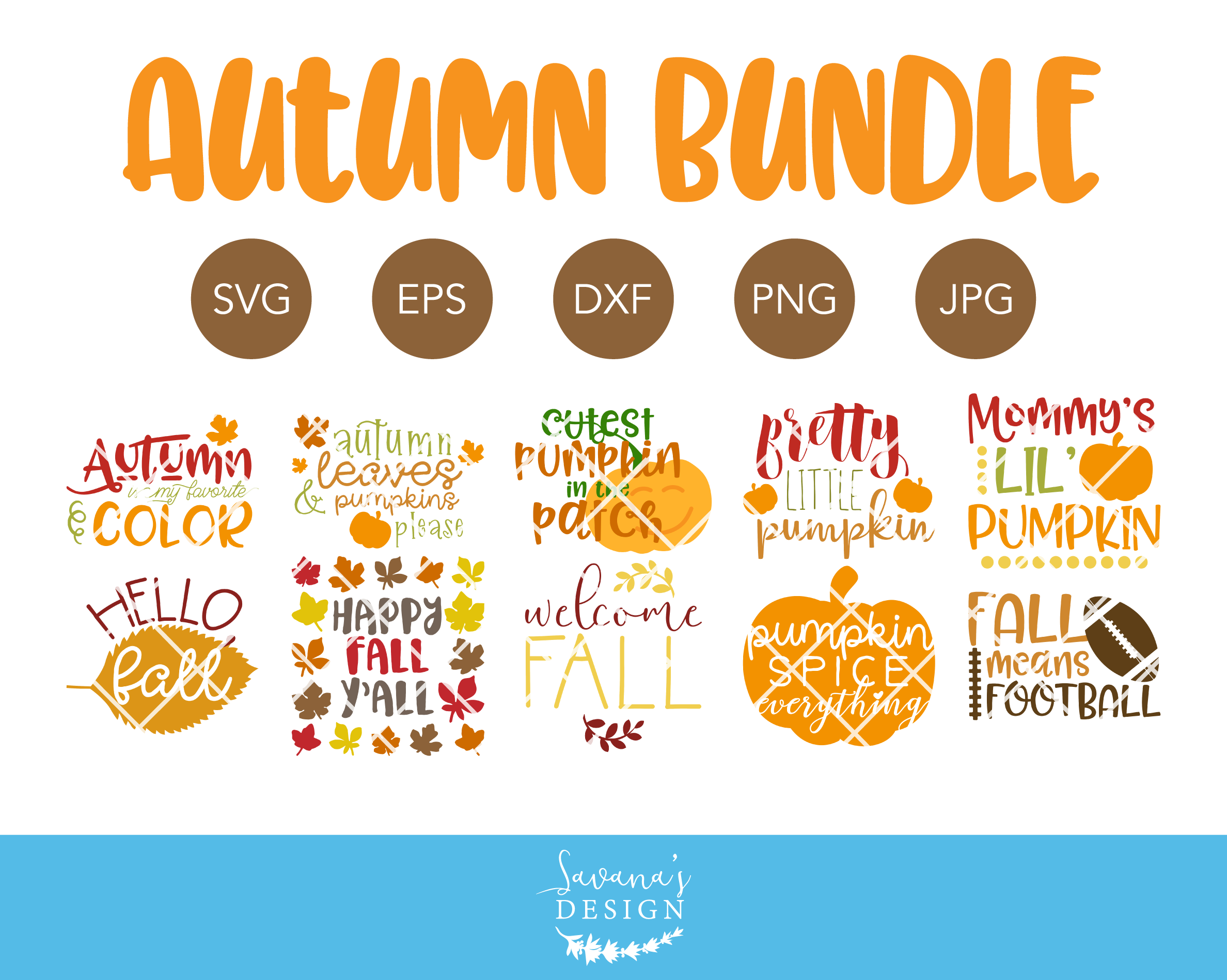 Download Autumn Svg Bundle Fall Svg Cut Files Pre Designed Illustrator Graphics Creative Market