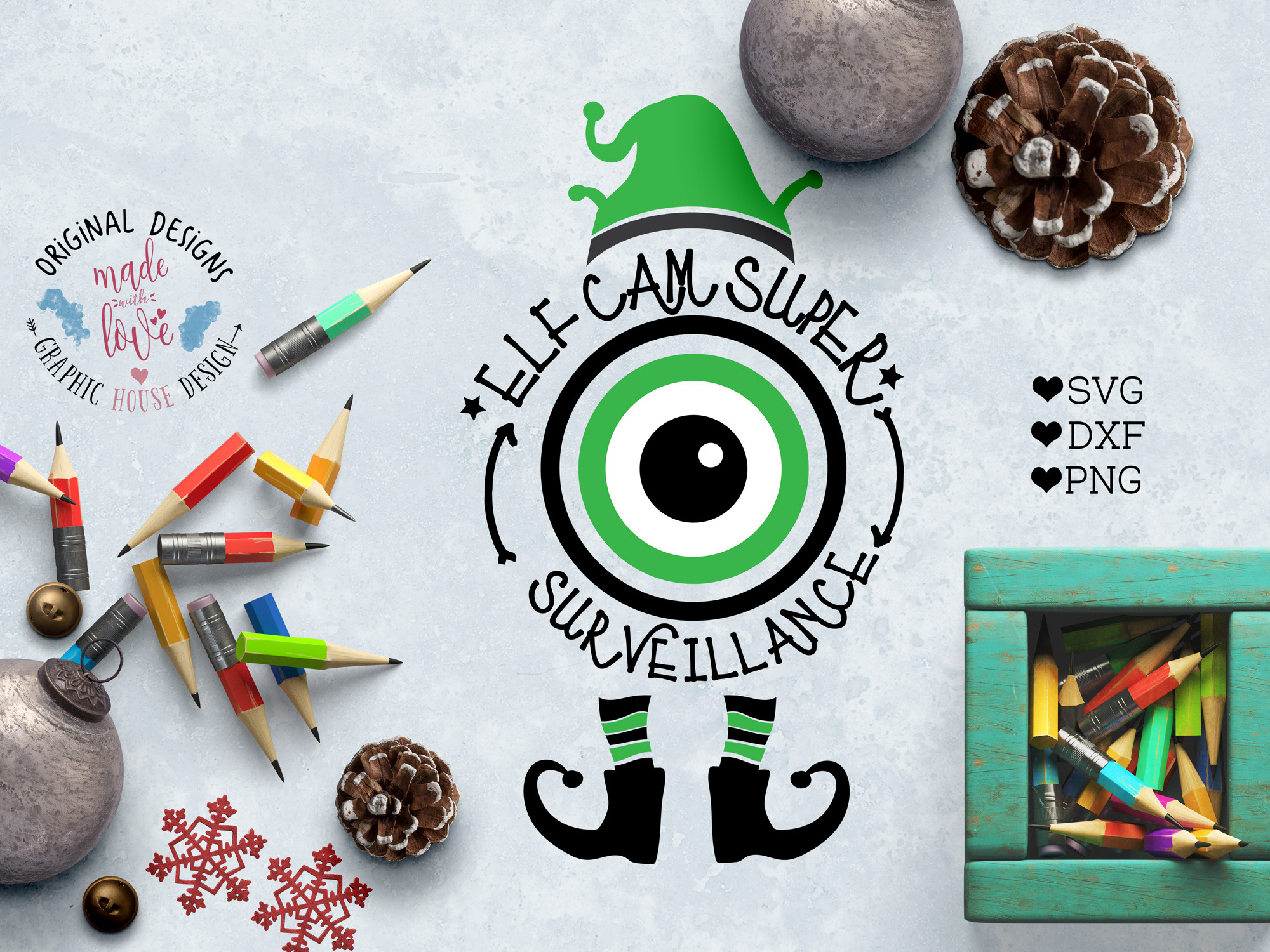 Elf Camera Surveillance Cut File Pre Designed Illustrator Graphics Creative Market