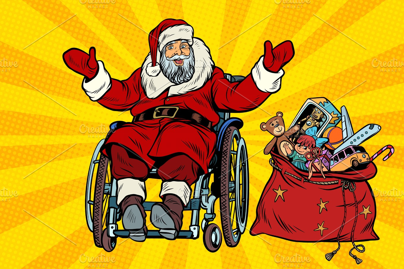 disabled-santa-claus-is-in-a-wheelchair-christmas-gifts-healthcare