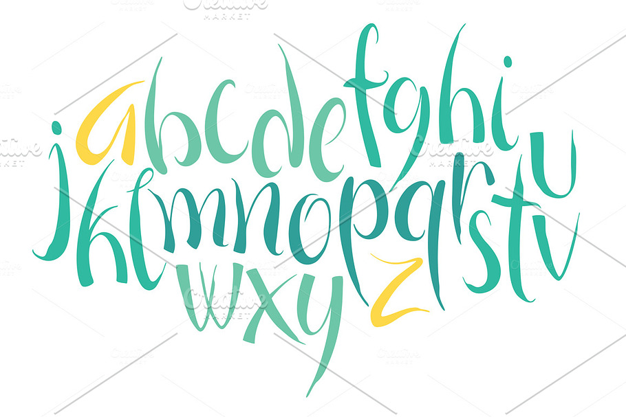 set of vector alphabet pre designed illustrator graphics creative