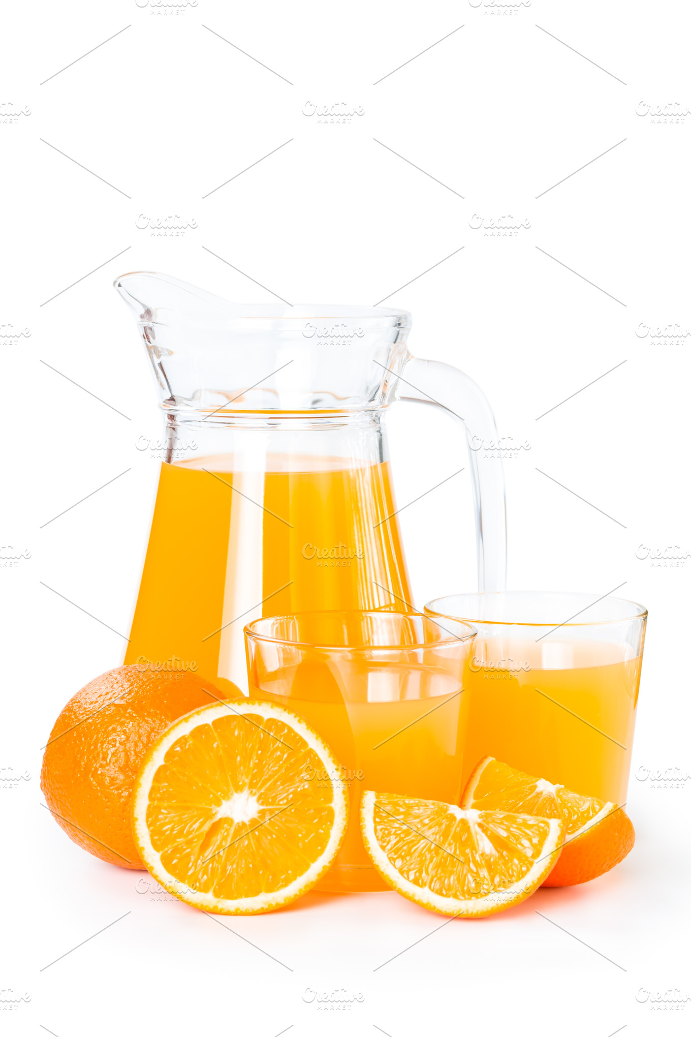 Orange Juice In Glass And Jug