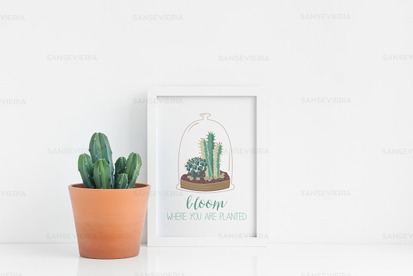 Download 8x10 White Frame Mockup Succulents Creative Photoshop Templates Creative Market